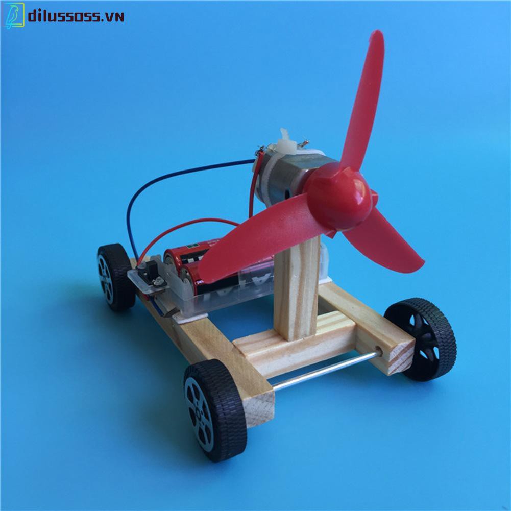 Bộ mô hình đồ chơi thí nghiệm khoa học xe hơi có cánh đơn bằng gỗ DIY DL