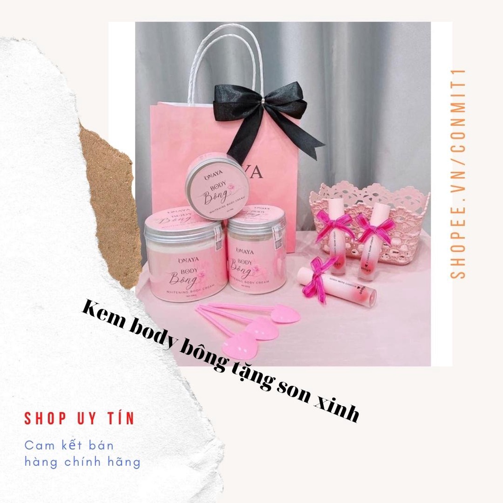 [Chính hãng] Kem Body Bông ONAYA TQ GROUP Dưỡng Trắng Da 250g  Tặng Son Body Bông Tặng Son Xinh Cam Kết Chính Hãng