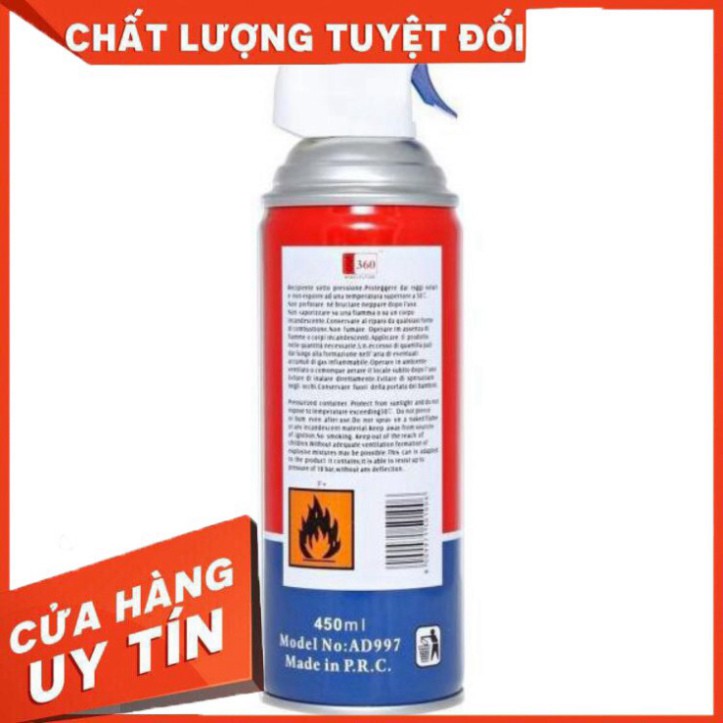 ✅ Bình xịt bụi khí nén Air Duster vệ sinh Laptop Máy Tính - Nước Lau Giga 360 ✅