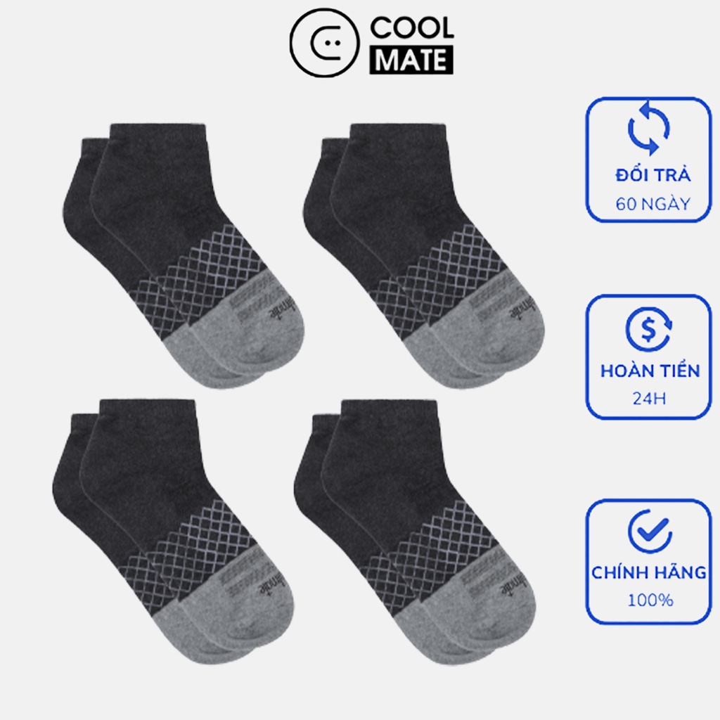 Set 4 đôi tất nam cổ trung caro High-tech thương hiệu Coolmate