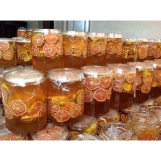 Chanh đào ngâm mật ong