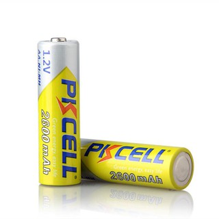 Bộ 2 pin sạc aa pkcell 2600mah 1.2v dùng cho đèn flash camera, micro karaoke