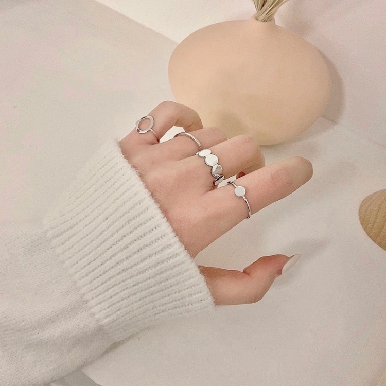 Set nhẫn cá tính thời trang unisex Hàn quốc ANNIE D109