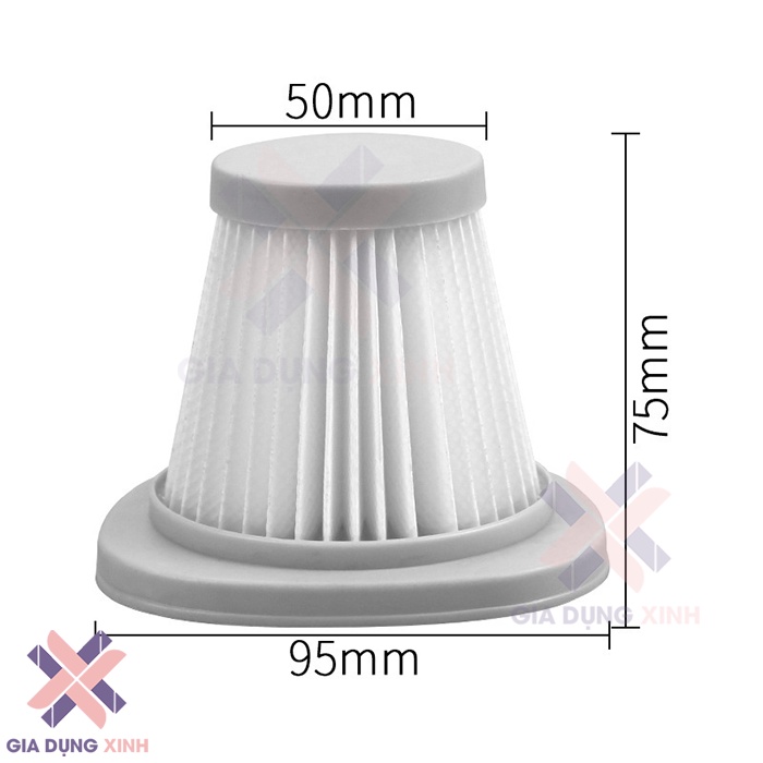 Lõi Lọc HEPA Thay Thế Cho Máy Hút Bụi Cầm Tay DEERMA DX118C, Chính Hãng