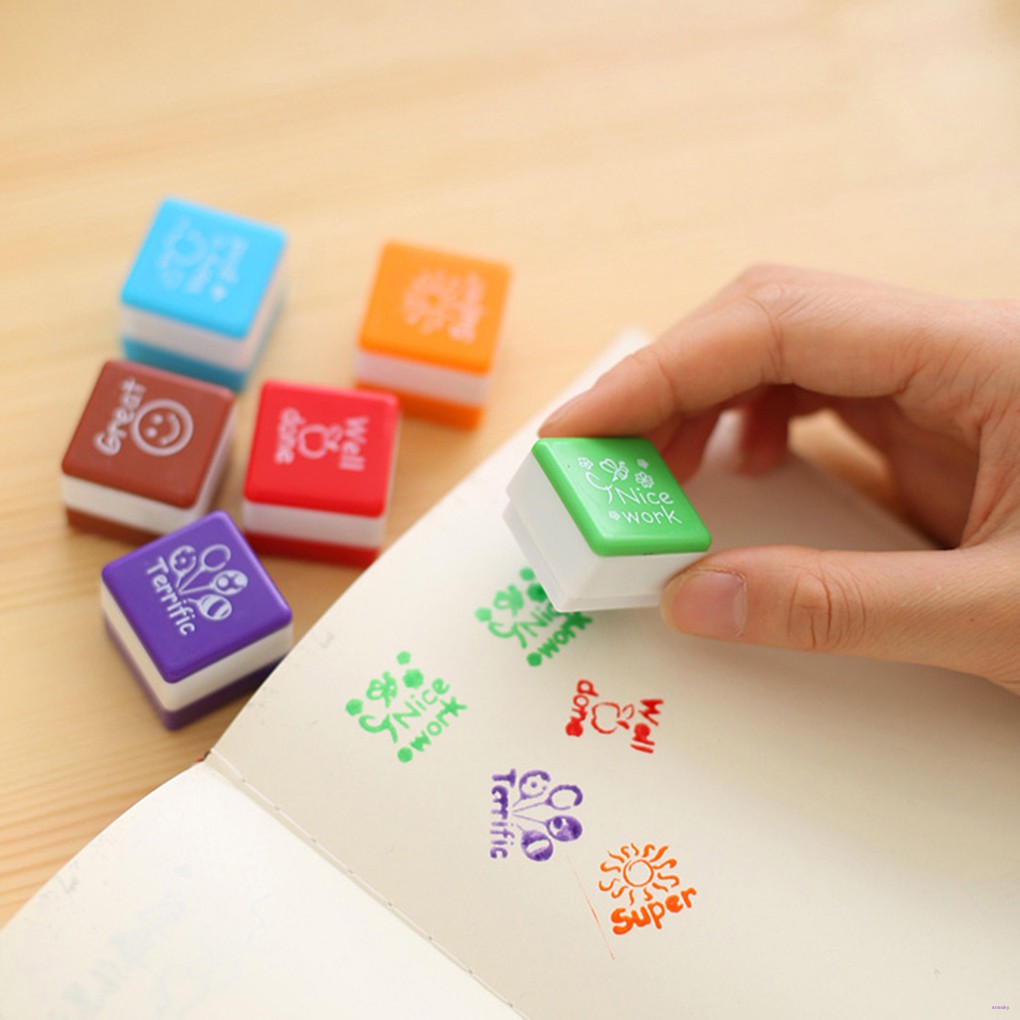 Set 6 Con Dấu In Chữ Tiếng Anh Cho Bé