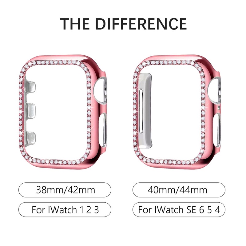 Ốp Bảo Vệ Đính Đá Dành Cho apple watch band 7 6 se 5 4 3 2 45mm 41mm 44mm 40mm 42mm 38mm