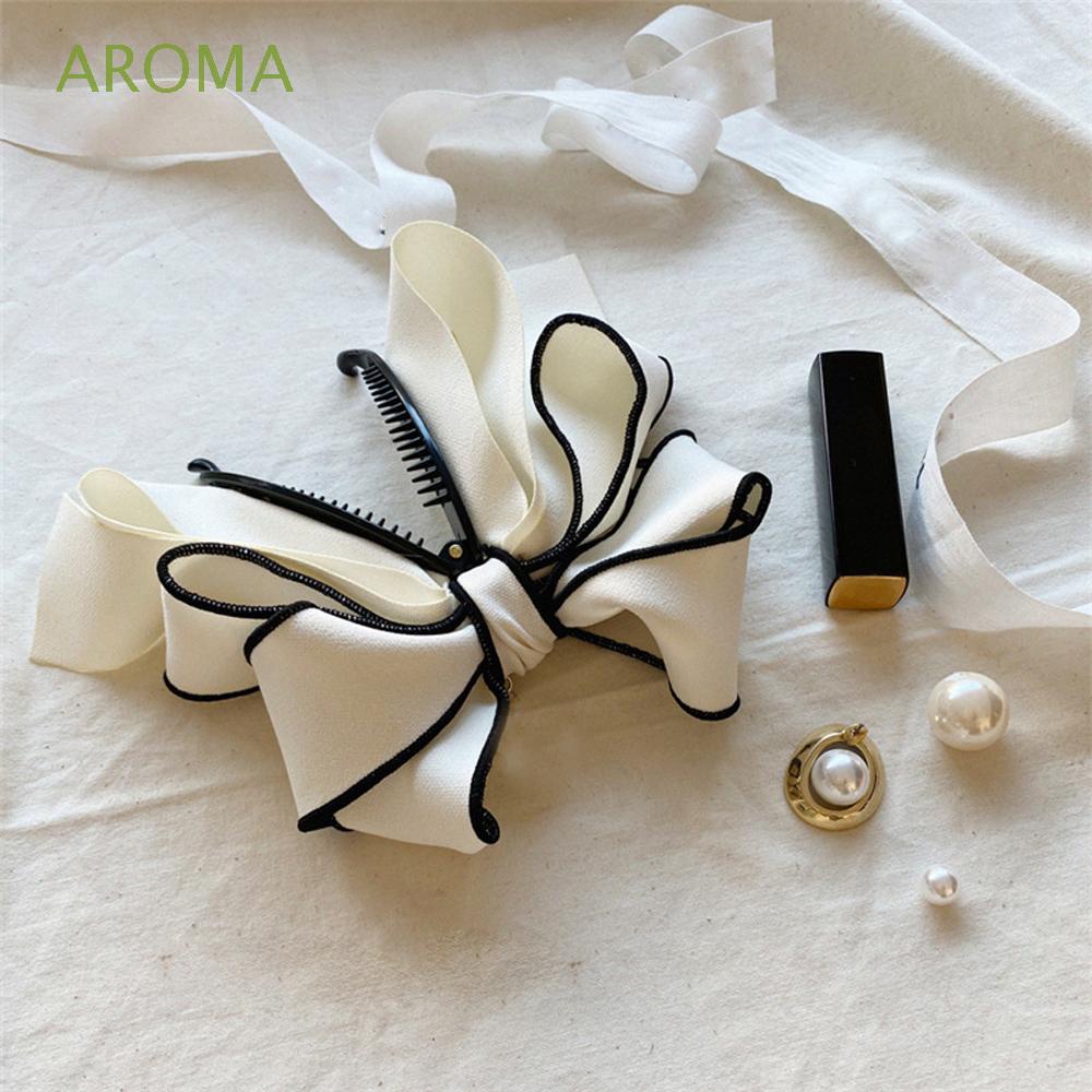 Kẹp Tóc Đuôi Ngựa Đính Ngọc Trai Màu Trơn Phong Cách Hàn Quốc Thời Trang Cho Nữ Giá Đỡ