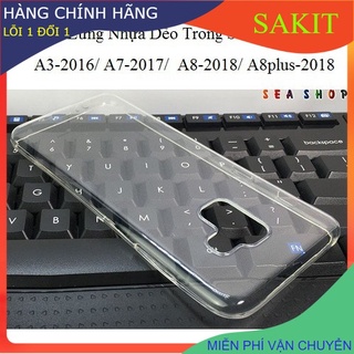 Ốp Lưng Nhựa Dẻo Trong Suốt SamSung A3-2016/ A7-2017/  A8-2018/ A8plus-2018/ A6plus-2018