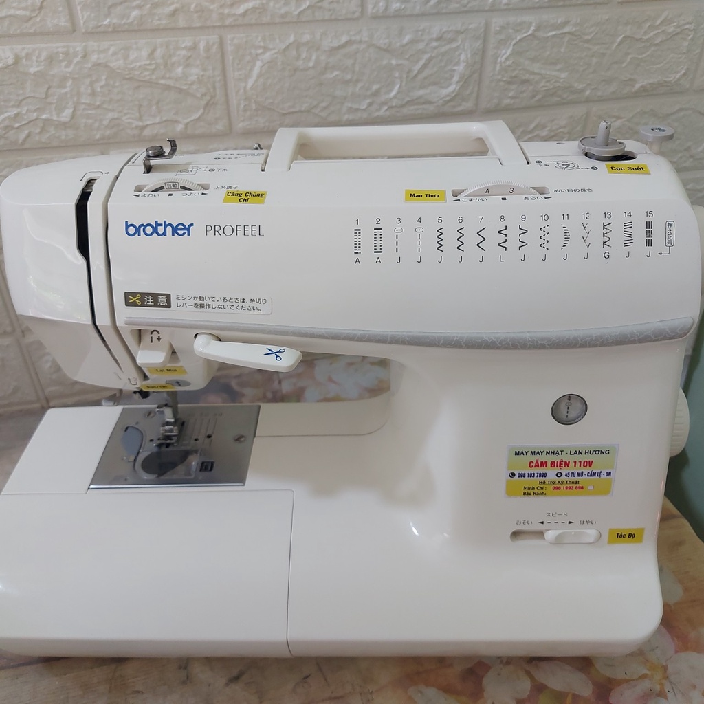 Máy May Mini Gia Đình Nhật Brother Cơ - Cực Bền- Máy Khỏe Êm - May Đầm Không Rung - Bảo Hành 12 Tháng