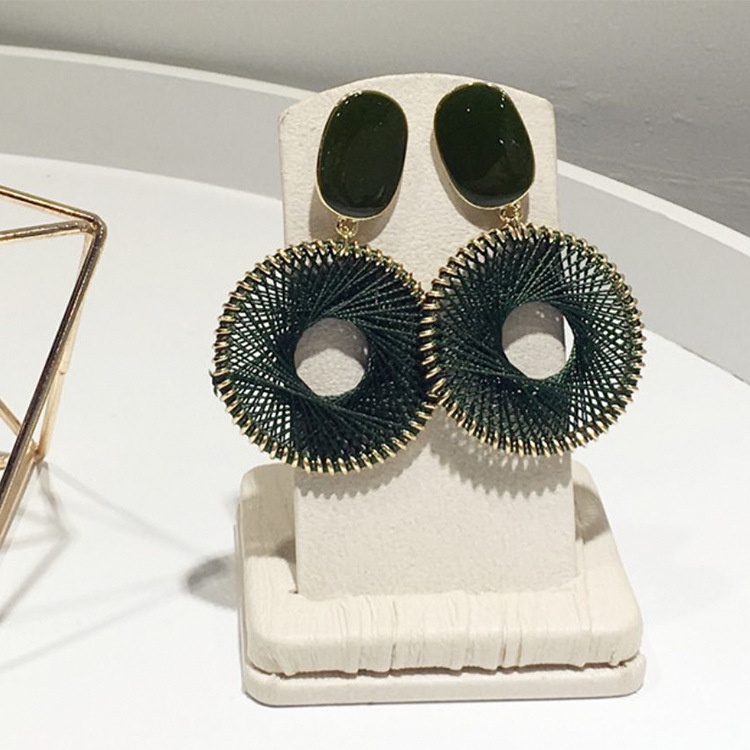 Bông Tai Mạ Bạc 925 Hình Tròn Cỡ Lớn Thời Trang Dành Cho Nữ