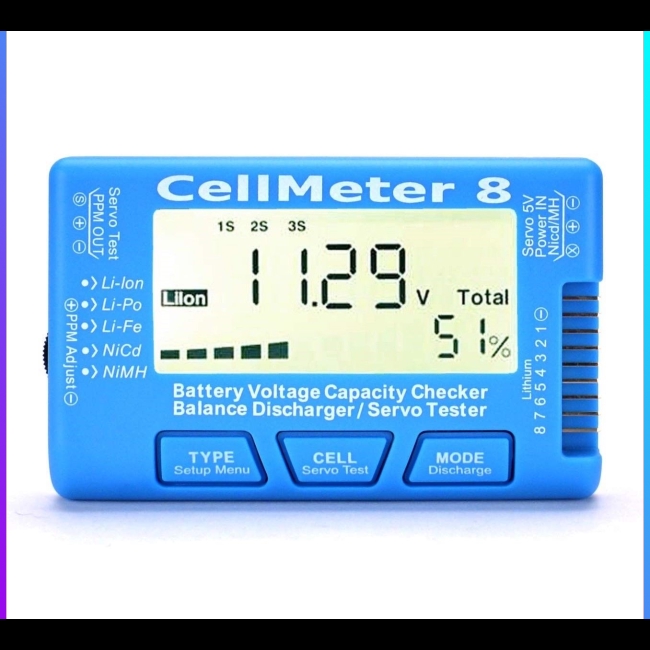 Máy kiểm tra pin kỹ thuật số CellMeter 8 điều khiển từ xa