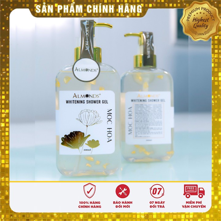 [Chính Hãng] sữa tắm mộc hoa giảm mụn lưng làm trắng da almonds