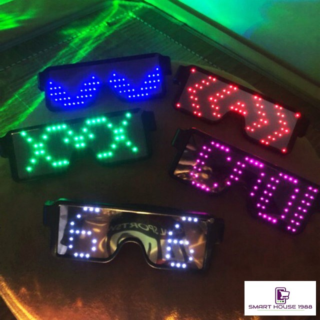 KÍNH LED ĐI BAR ĐI BAY NHẤP NHÁY 8 KIỂU NHIỀU MÀU LỰA CHỌN PHỤ KIỆN ĐỘC ĐÁO CHO BỮA TIỆC