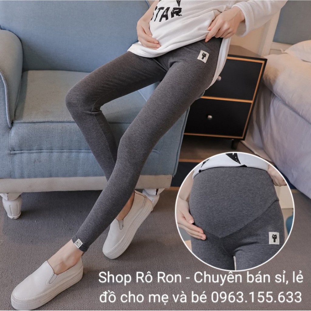 Quần legging mèo cho mẹ bầu - Quần legging đỡ bụng bầu cho mẹ - Shoproron