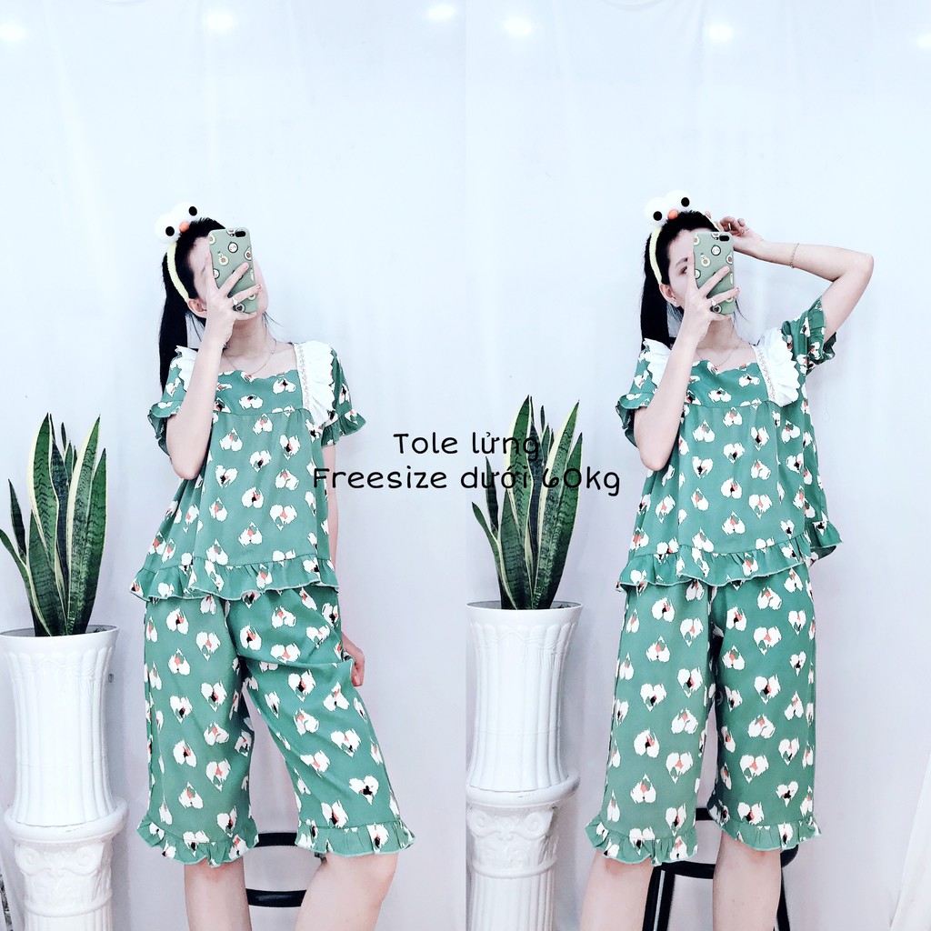 Đồ Bộ Pijama Mặc Nhà Nữ Ngắn Lụa Cực Xinh Mùa Hè | BigBuy360 - bigbuy360.vn