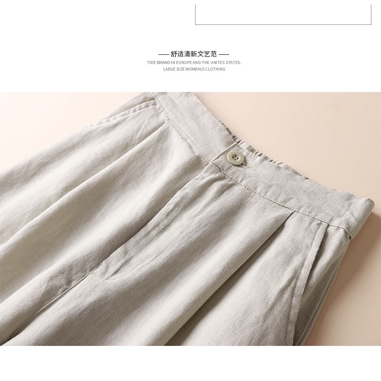 Quần đũi Nhật, ống rộng, dài RUMINE - Quần culottes đũi dáng dài ống rộng siêu Hot dáng suông - cạp chun khoá siêu mát | BigBuy360 - bigbuy360.vn