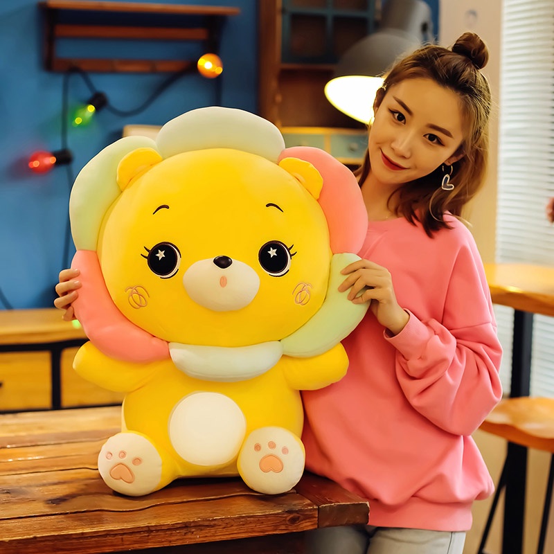 AIXINI ✨68cm Sunshine Lion Plush Toy Plushie Pillow Dolls Cute Soft Lion Stuffed Toy Stuffed Animals Kawaii Anime Plush Kid Child Gift