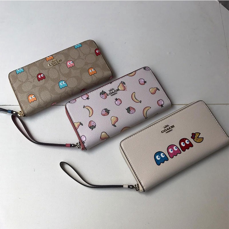 Coach Original Carteira Longa Feminina Bolsa Da Moda Grande Bolsa Carteira Dupla Portátil