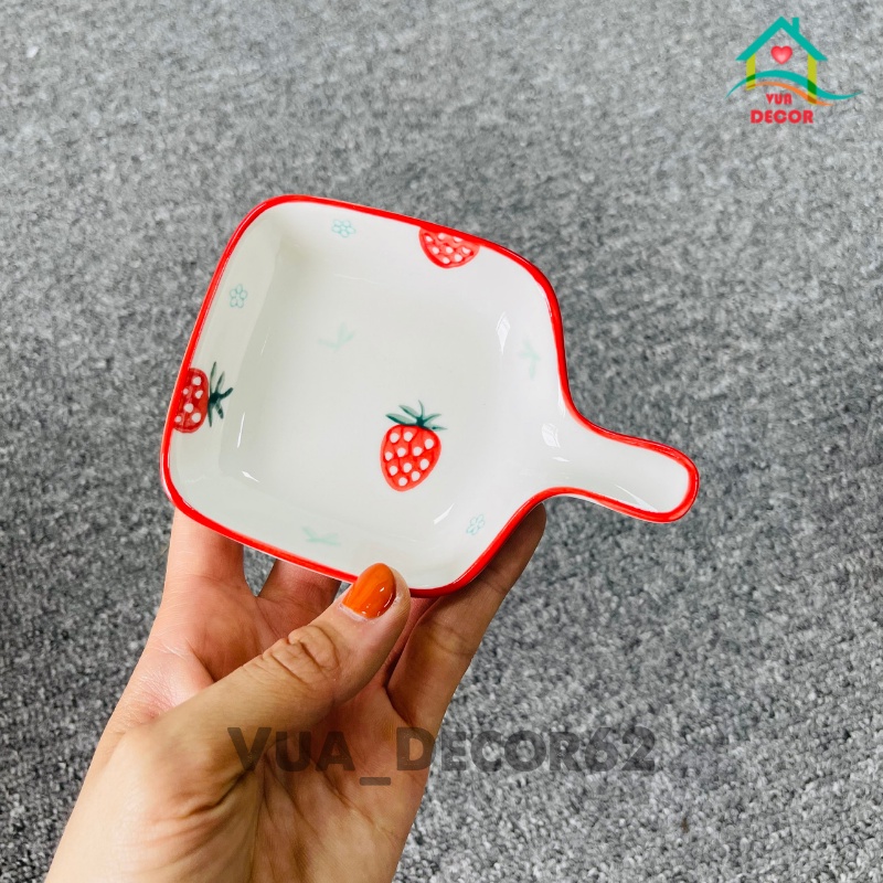 Bát Đĩa Decor  Dâu Tây  Chén Dĩa Dễ Thương Bát Ăn Cơm, Tô Sứ Đẹp Cute LT01