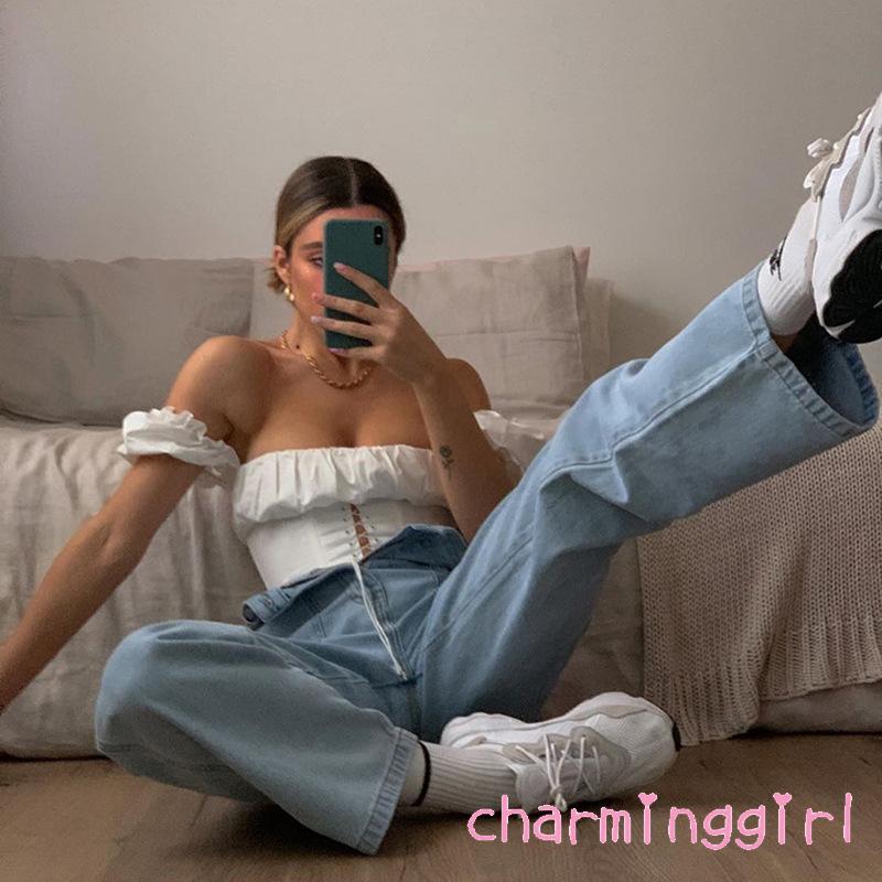 Áo tay phồng ôm dáng phong cách đường phố cổ điển cá tính cho nữ | BigBuy360 - bigbuy360.vn