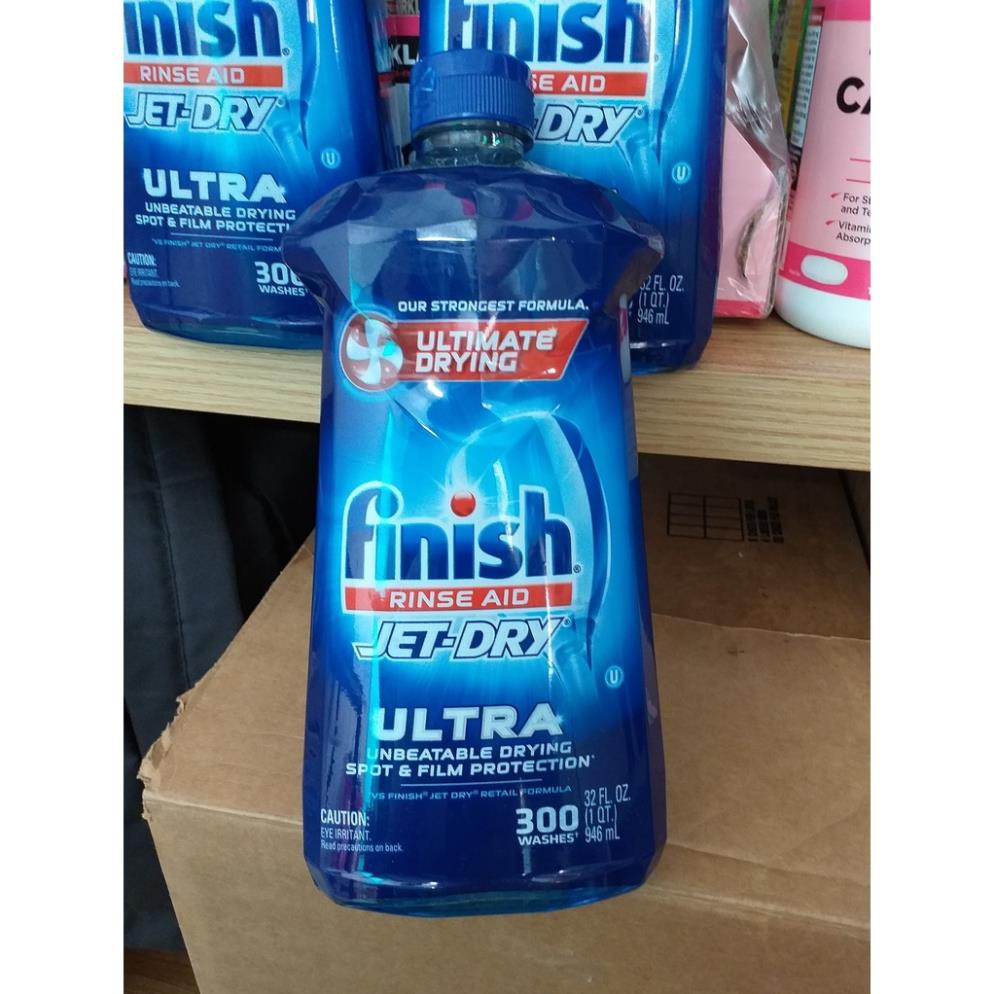Nước rửa chén Finish Jet-Dry Ultra Rinse Aid Dishwasher Rinse 946ml Mỹ