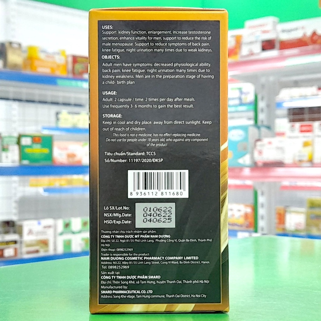 Mãnh Lực Đà [mẫu mới] - Hỗ trợ tăng cường sức khỏe sinh sản nam (hộp 60 viên)