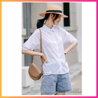 Áo sơ mi nữ công sở tay bồng MoonMy [Hàng Cao Cấp]