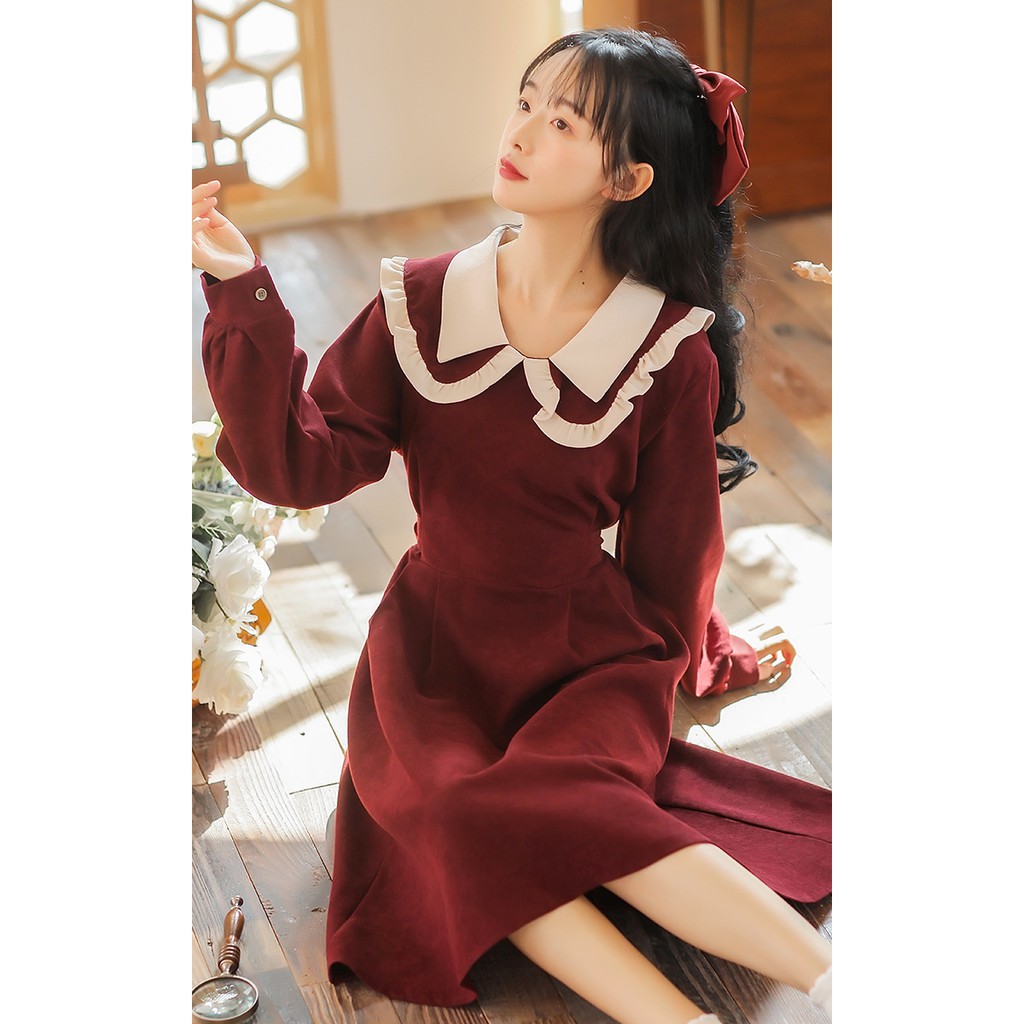 Váy dài VINTAGE 🔥FREESHIP🔥Đầm Nhung dáng xòe - HÀNG Hàn Quốc | BigBuy360 - bigbuy360.vn