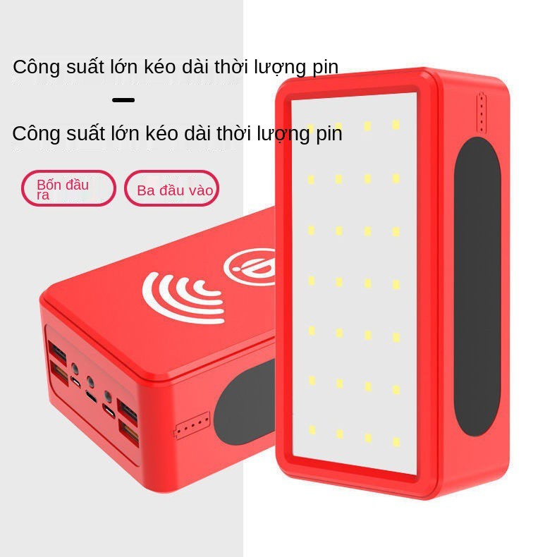 ❂₪✺pin sạc dự phòng mini 20000MAH 50000 mAh năng lượng mặt trời dung lớn 30000 dòng khép kín nhanh