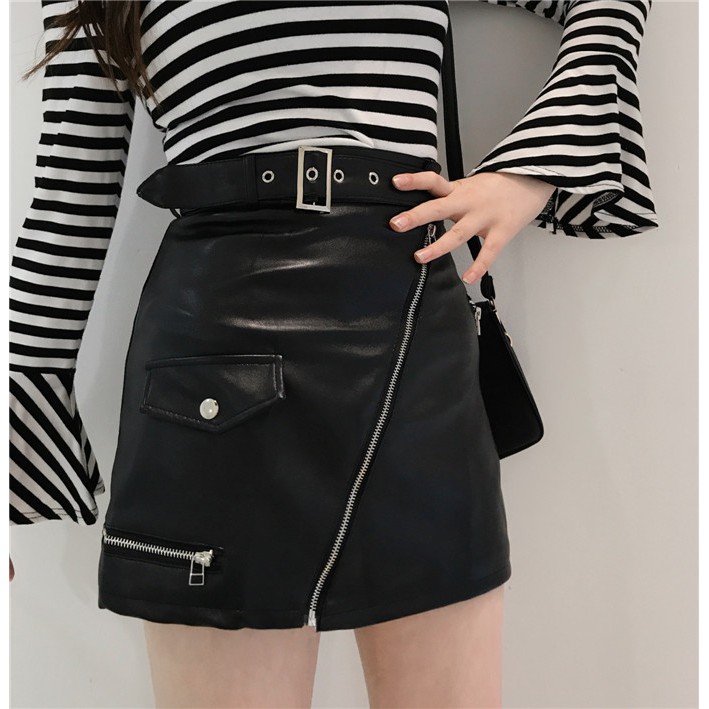 CHÂN VÁY DA PHỐI NỊT FORM CHUẨN (HÀNG DA CHẤT LƯỢNG) | BigBuy360 - bigbuy360.vn