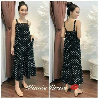 Đầm bầu đuôi cá 2 dây xinh điệu đà