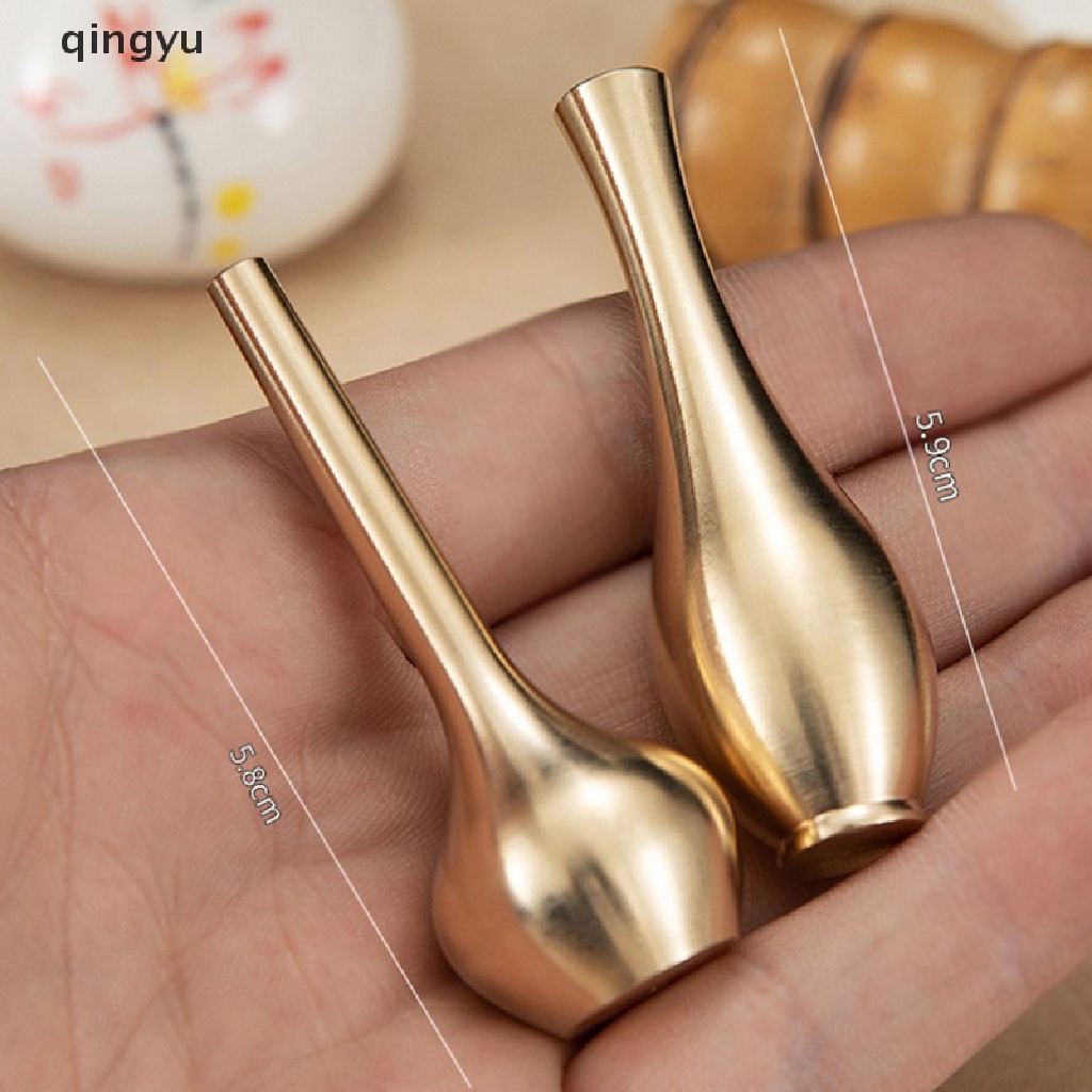 Bình Hoa Mini Bằng Đồng Nguyên Chất Màu Vàng Độc Đáo Trang Trí Nhà Cửa