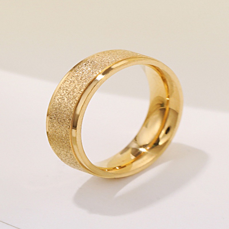Nhẫn thép không gỉ 6mm đơn giản thời trang Hàn Quốc 5040 cho nam và nữ tùy chọn màu sắc