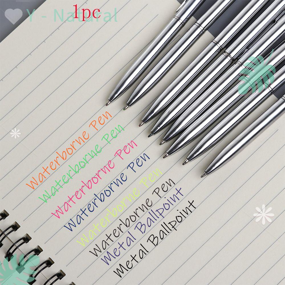 1 Bút Bi Mini Bằng Kim Loại Tự Nhiên Bền Bỉ Thời Trang Nhiều Màu Sắc Cho Trường Học/Văn Phòng