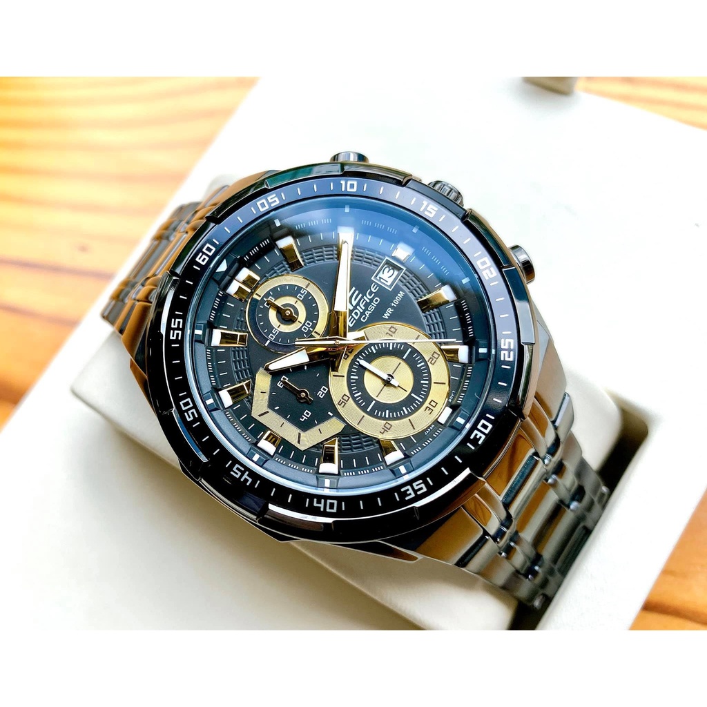 Đồng Hồ Casio Nam Dây Thép Không Ghỉ Chính Hãng EDIFICE EFR-539BK-1AVUDF