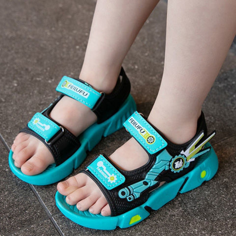 Dép Sandal Bé Trai Chất Liệu Eva Nhẹ Êm Chân Họa Tiết Vảy Rồng