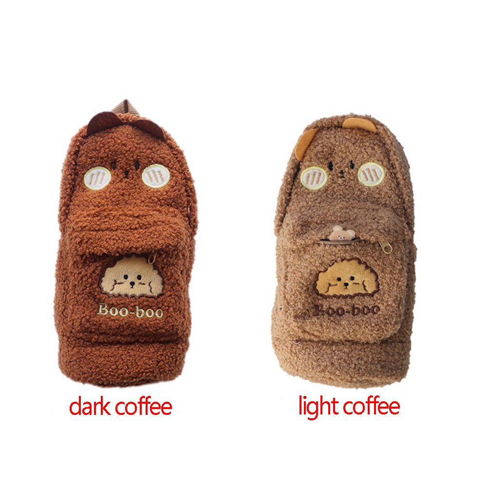 Túi đựng bút / đồ trang điểm bằng vải bông hình gấu dễ thương nhiều màu sắc