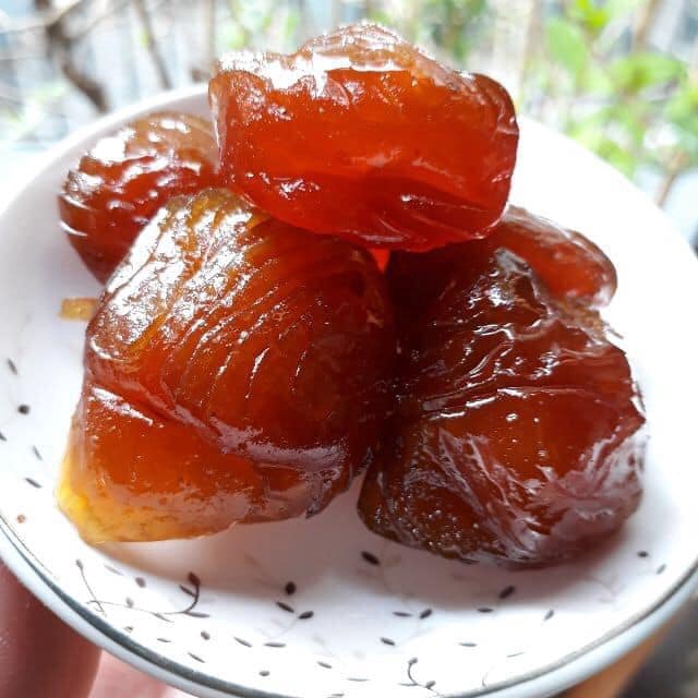 Ô mai mận cay xaò gừng hộp 500g.