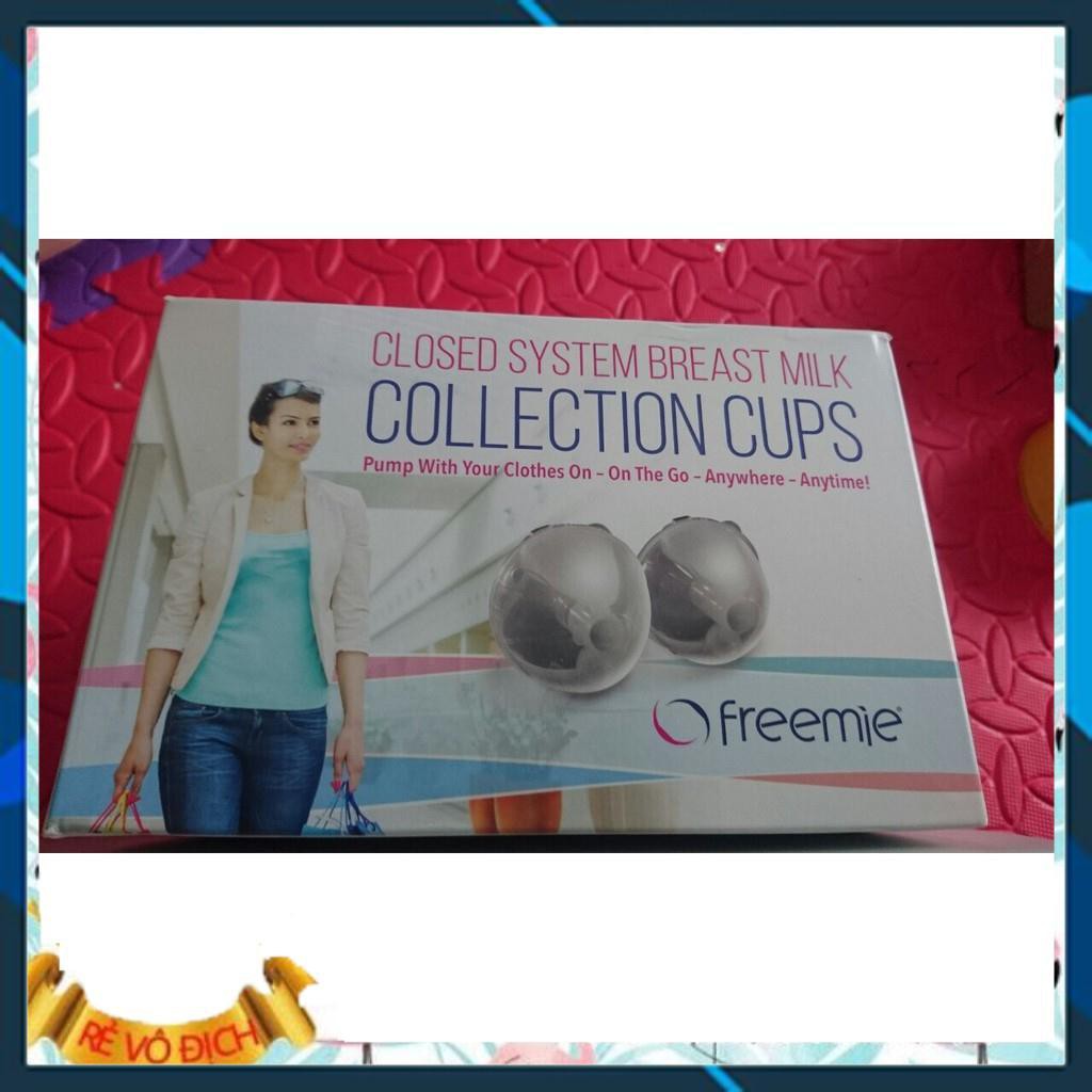 Bộ cups hút sữa Freemie mẫu mới (bản cải tiến bộ asian kit) rảnh tay hút sữa dùng cho mọi máy hút sữa
