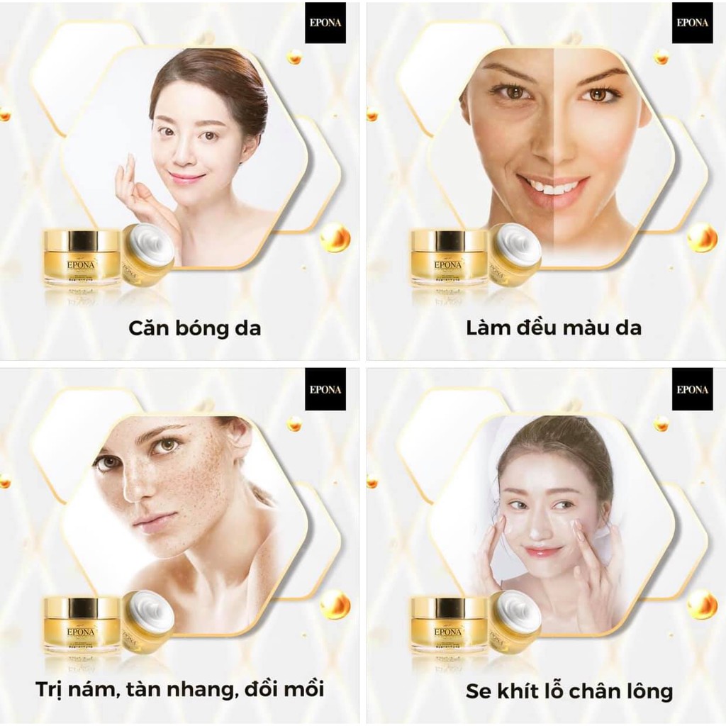 Kem Nám Hồng Sâm Epona Red Gingseng Gold Whitening Cream 50ml