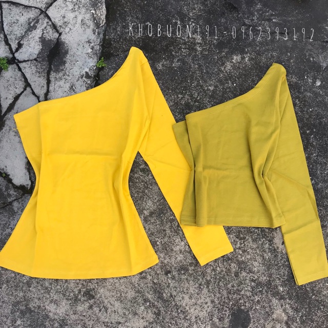  Áo Thun Body Tay Dài Lệch Vai 1 Tay Sang Chảnh - Dáng thường & Croptop