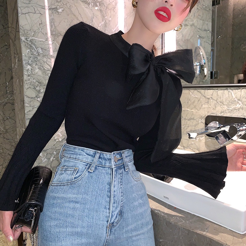 [CÓ SẴN] Áo len nữ cố nơ tay xòe thu đông A898 có video ảnh thật | BigBuy360 - bigbuy360.vn