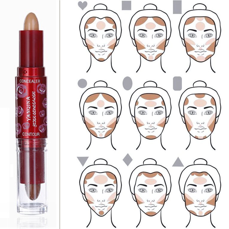 (Hàng Mới Về) Bút Che Khuyết Điểm Và Tạo Khối Hai Đầu Yanqina 8503 | BigBuy360 - bigbuy360.vn