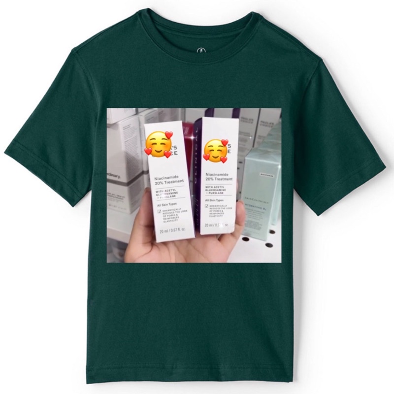 Áo phông Niacinamide 20% xanh rêu