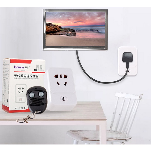 Ổ cắm điện thông minh điều khiển từ xa 100M Honest 6805WCX 10A 220V ổ cắm điều khiển từ xa