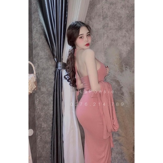 Set Đầm Yếm Kèm Áo Khoác xẻ (Set yếm xẻ)