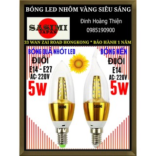 Bóng Led Nhôm Vàng Siêu Sáng. Quả Nhót Và Bóng Nến. Đồng Giá