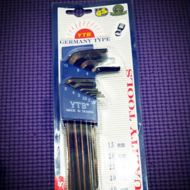 bộ khóa Lục giác YTB vỉ 9 cây xi nâu hàng taiwan