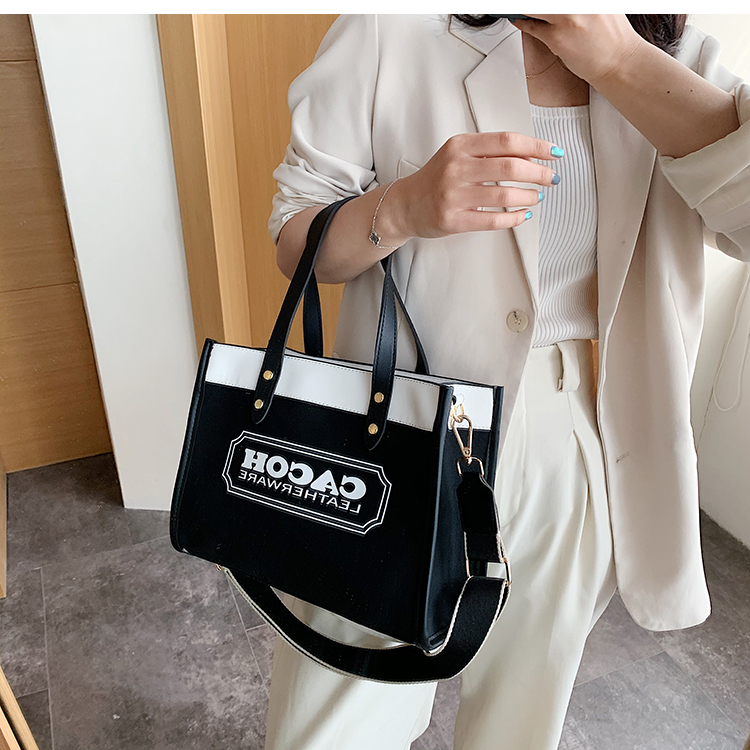 Túi xách IELGY đeo vai bằng vải canvas sức chứa lớn nhỏ gọn họa tiết joker thời trang