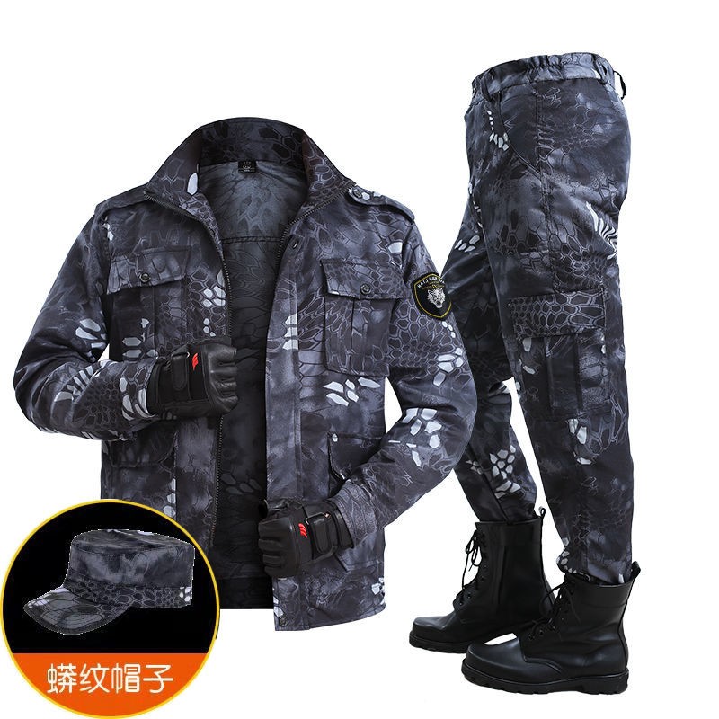 Bộ quần áo bảo hộ màu đen in rằn ri chống mòn thời trang nam tính